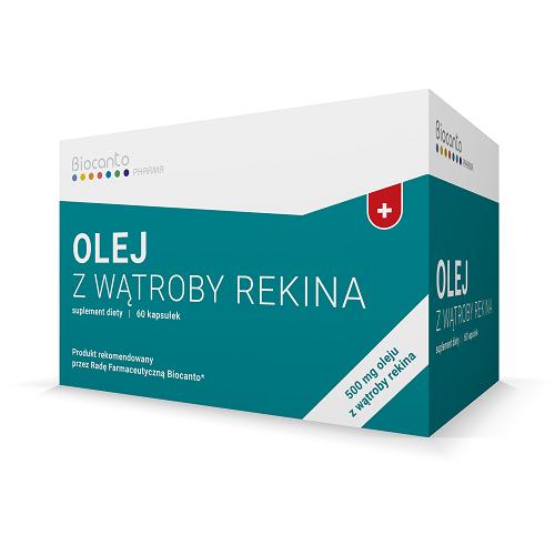 Miniaturka artykułu - BIOCANTO Olej z wątroby rekina, 60 kaps.