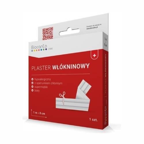 Miniaturka artykułu - BIOCANTO Plaster wł&oacute;kninowy z opatrunkiem 1m x 8cm