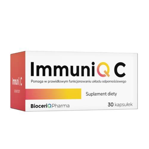Miniaturka artykułu - BioceriQ Pharma ImmuniQ C, 30 kaps. - suplement diety z witaminą C