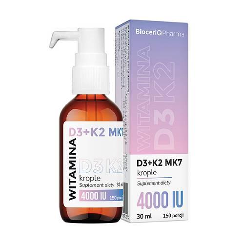 Miniaturka artykułu - BioceriQ Pharma Witamina D3+K2, 30 ml