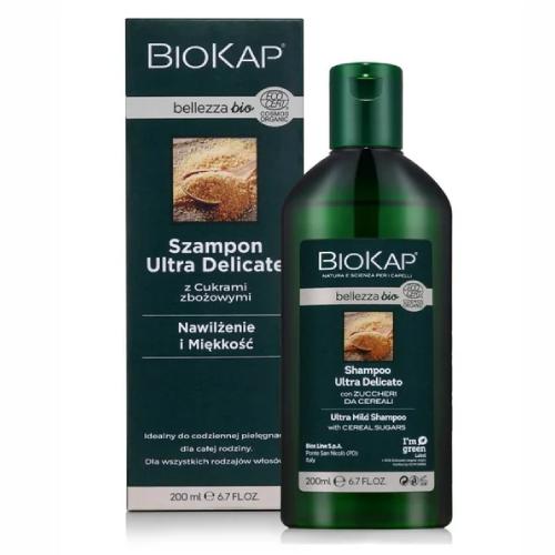 Miniaturka artykułu - BIOKAP BELLEZZA BIO Szampon Ultra Łagodny, 200ml