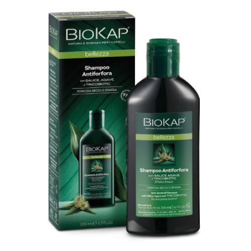 Miniaturka artykułu - BIOKAP Bellezza Szampon do włos&oacute;w przeciwłupieżowy, 200 ml
