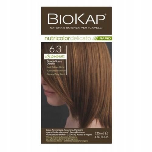 Miniaturka artykułu - Biokap Nutricolor 6.3 ciemny złoty blond 140ml