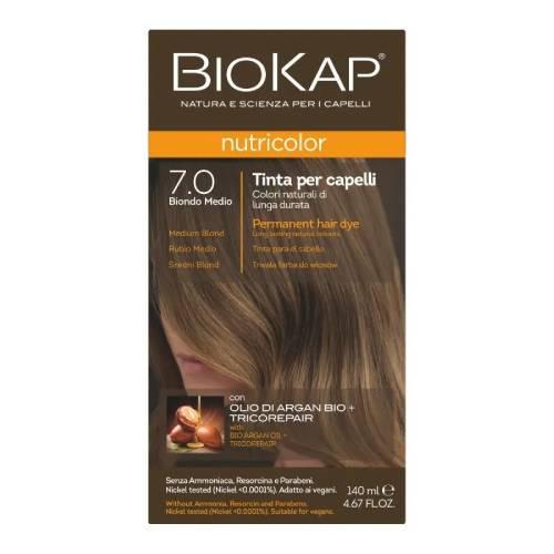 Miniaturka artykułu - Biokap Nutricolor 7.0 średni blond - 140 ml