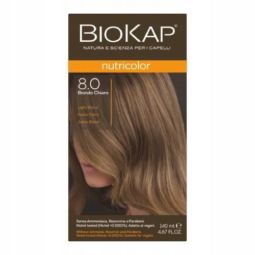 Miniaturka artykułu - Biokap Nutricolor 8.0 jasny blond 140ml