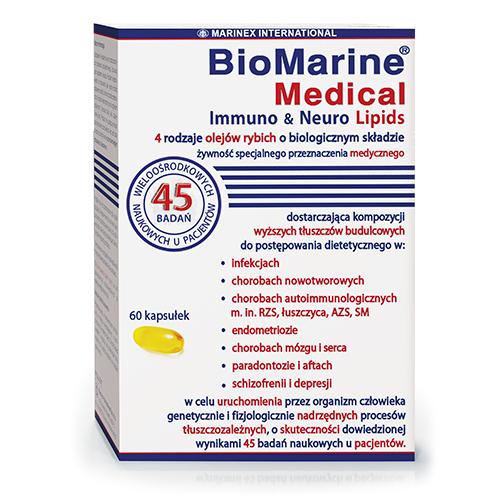 Miniaturka artykułu - BioMarine Medical Immuno & Neuro Lipids, 60 kaps. - zawiera oleje rybie
