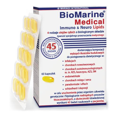 Miniaturka artykułu - BioMarine Medical Immuno & Neuro Lipids, 60 kapsułek USZKODZONE TEKTUROWE OPAKOWANIE
