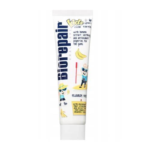 Miniaturka artykułu - Biorepair Kids Pasta do zęb&oacute;w dla dzieci 0-6 lat bananowa, 50 ml