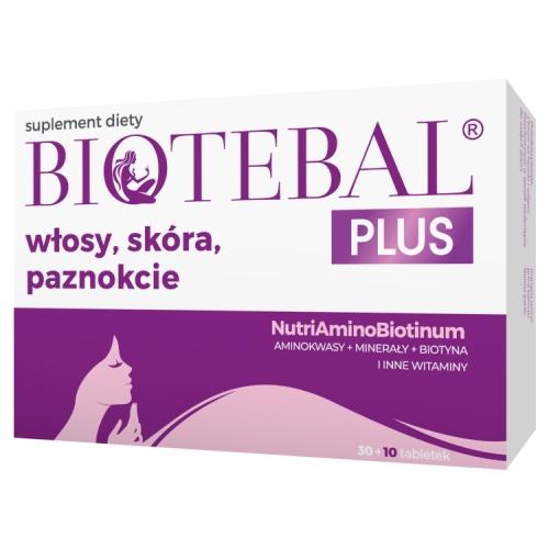 Miniaturka artykułu - BIOTEBAL Plus Włosy, sk&oacute;ra, paznokcie, 40 tabl.