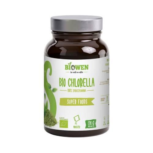Miniaturka artykułu - Biowen Bio Chlorella w proszku, 120 g