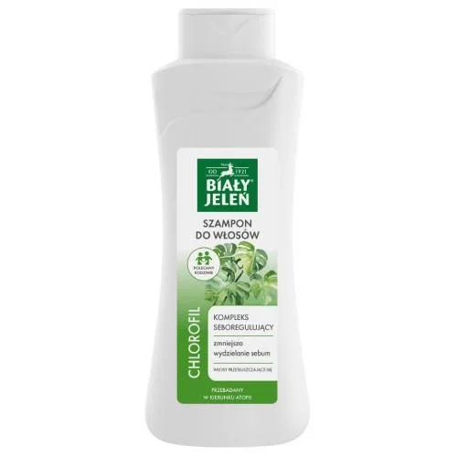 Miniaturka artykułu - Biały Jeleń Chlorofil Szampon do włos&oacute;w przetłuszczających się, 500 ml