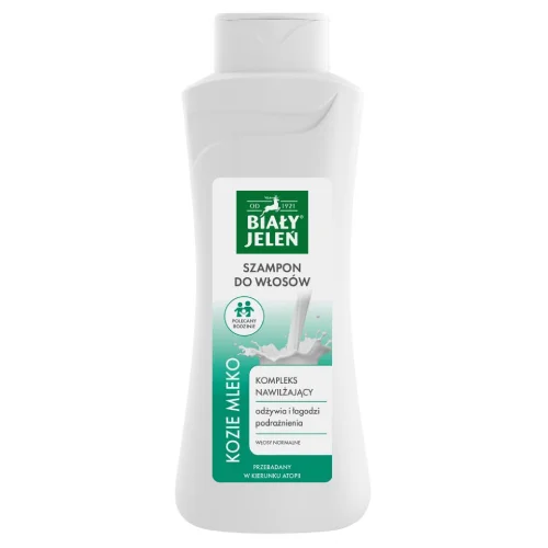Miniaturka artykułu - Biały Jeleń Kozie Mleko Szampon do włos&oacute;w normalnych, 500 ml