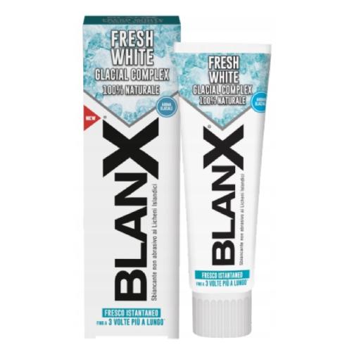 Miniaturka artykułu - BLANX FRESH WHITE Glacial Complex Wybielająca pasta do zęb&oacute;w, 75ml