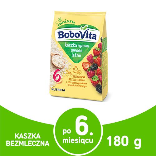 Miniaturka artykułu - BoboVita Kaszka ryżowa owoce leśne - 180g