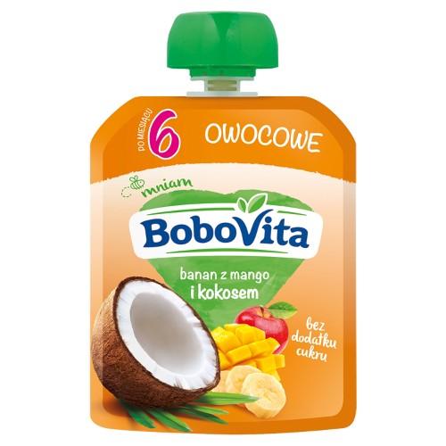 Miniaturka artykułu - BoboVita Mus banan z mango i mleko kokosowe - 80g