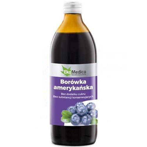 Miniaturka artykułu - Bor&oacute;wka Amerykańska 100% sok, 500 ml
