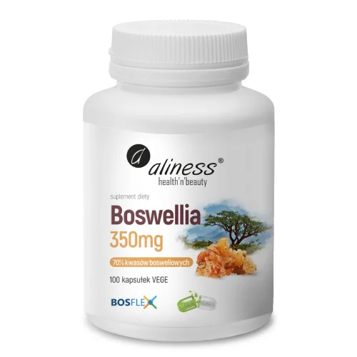 Miniaturka artykułu - Aliness Boswellia 350 mg 70% kwas&oacute;w bosweliowych, 100 kaps.