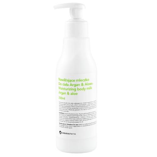 Miniaturka artykułu - Botanicapharma Nawilżające mleczko do ciała Argan i aloes, 250 ml