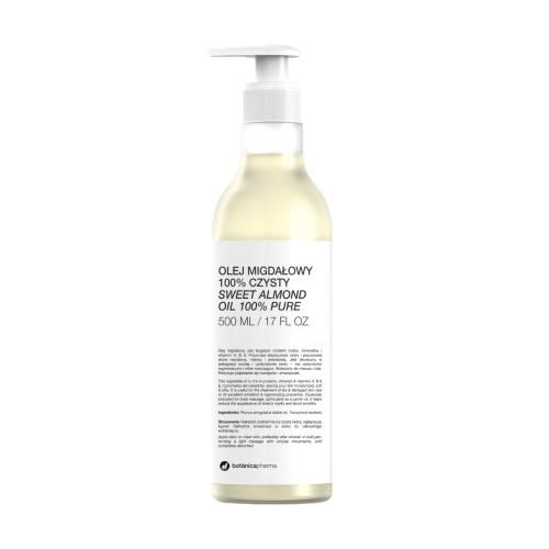 Miniaturka artykułu - Botanicapharma Olej migdałowy czysty, 500 ml