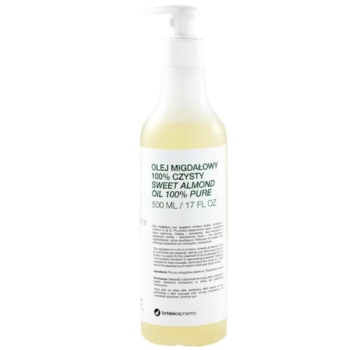Miniaturka artykułu - Botanicapharma Olej migdałowy czysty, 500 ml