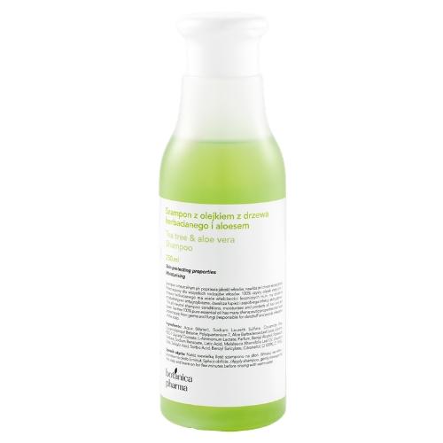Miniaturka artykułu - Botanicapharma Szampon przeciwłupieżowy z Olejkiem z drzewa herbacianego i aloesem, 250 ml