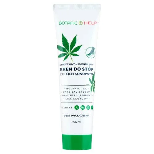 Miniaturka artykułu - BotanicHelp Zmiękczająco- regenerujący krem do st&oacute;p z olejem konopnym, 100ml