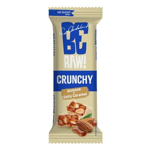 Miniaturka artykułu - BeRAW Baton orzechowo-karmelowy Crunchy Almonds & Salty carmel, 40 g