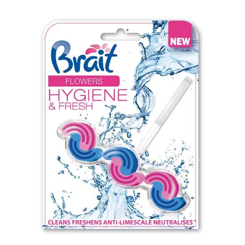 Miniaturka artykułu - BRAIT Flowers Hygiene Fresh kostka toaletowa do WC, 45g