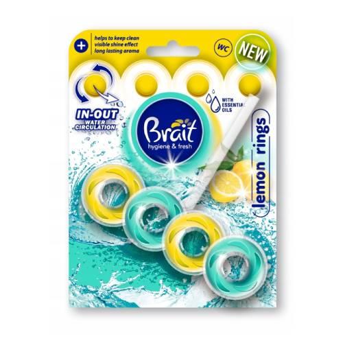 Miniaturka artykułu - BRAIT Lemon Rings Kostka do WC, 40g