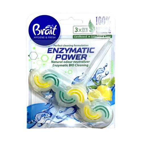 Miniaturka artykułu - BRAIT Enzymatic Power Lemon Kostka do WC, 45g