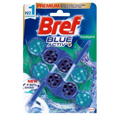 Miniaturka artykułu - Bref Blue Aktiv Zawieszka do WC Eukaliptus, 2x50g