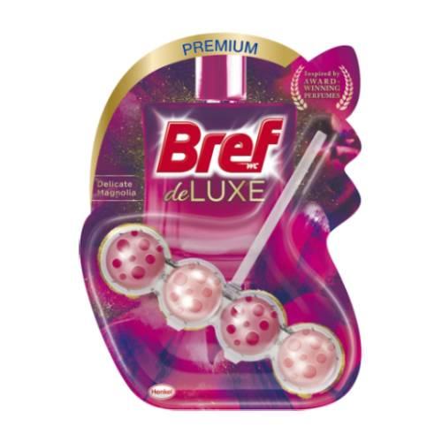 Miniaturka artykułu - Bref DeLuxe Zawieszka myjąco-zapachowa do muszli WC Delikatna magnolia, 50g