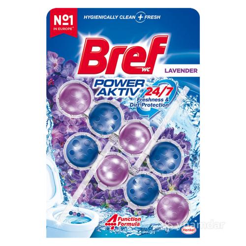 Miniaturka artykułu - Bref Power Aktiv Zawieszka do WC Lawenda, 2x50 g