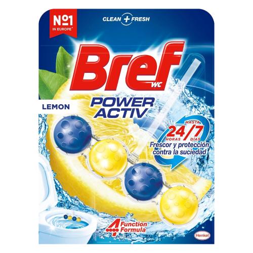 Miniaturka artykułu - Bref Power Aktiv Zawieszka do WC Lemon, 50 g