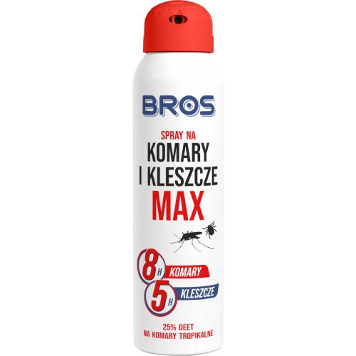 Miniaturka artykułu - BROS Spray na komary i kleszcze MAX, 90ml