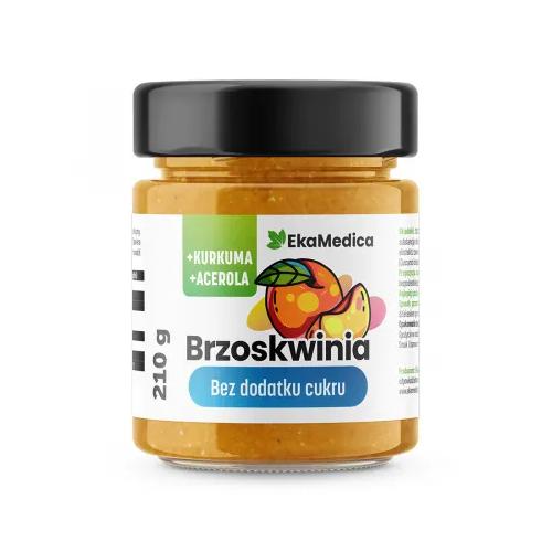 Miniaturka artykułu - EkaMedica Brzoskwinia bez dodatku cukru, 210 g