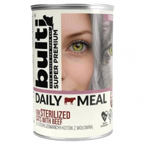 Miniaturka artykułu - Bult Daily Meal Sterilized Mokra karma dla kota Wołowina z Kurczakiem (dorosły), 400 g