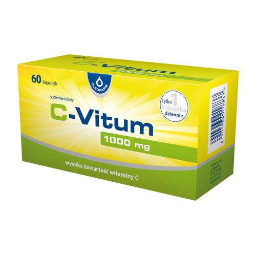 Miniaturka artykułu - C-Vitum Witamina C 1000 mg, 60 kaps.