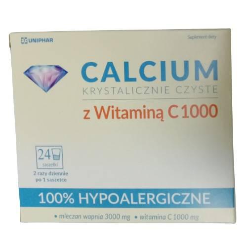 Miniaturka artykułu - Calcium Krystalicznie czyste z Witaminą C, 24 saszetek