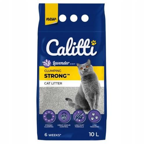 Calitti Strong Bentonitowy, mocno zbrylający, lawendowy żwirek dla kota, 10 l USZKODZONE FOIOWE OPAKOWANIE