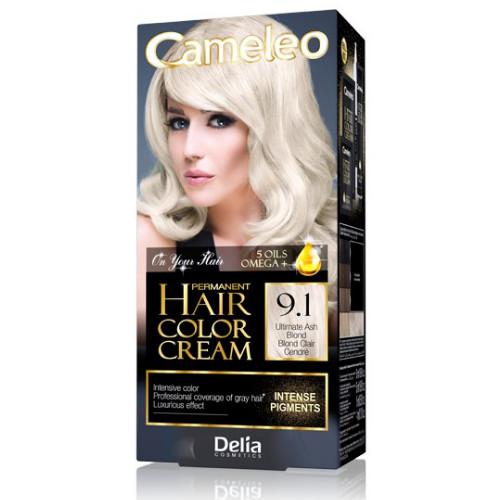 Miniaturka artykułu - DELIA CAMELEO OMEGA+ 9.1 ULTIMATE ASH BLOND Farba do włos&oacute;w, 1opak.