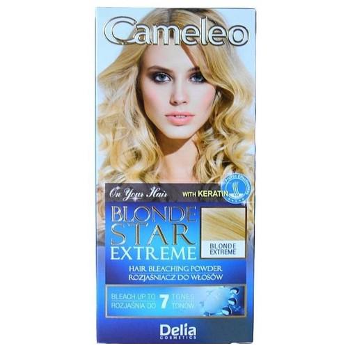 Miniaturka artykułu - CAMELEO - Rozjaśniacz do włos&oacute;w BLONDE STAR Extreme saszetka, 25g