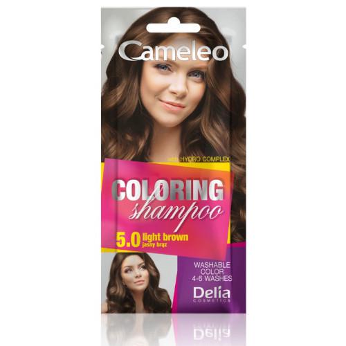 Miniaturka artykułu - DELIA CAMELEO Szampon koloryzujący 5.0 jasny brąz, 40ml