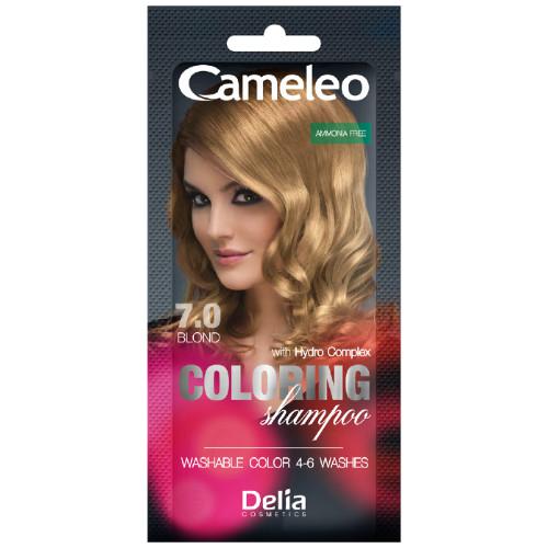 Miniaturka artykułu - DELIA CAMELEO Szampon koloryzujący 7.0 blond, 40ml