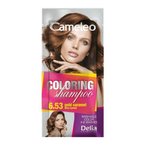 Miniaturka artykułu - CAMELEO - Szampon koloryzujący 6.53 - złoty karmel, 40ml 