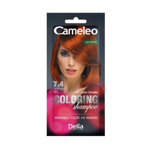 Miniaturka artykułu - CAMELEO - Szampon koloryzujący, szamponetka 7.4 - rudy, 40ml