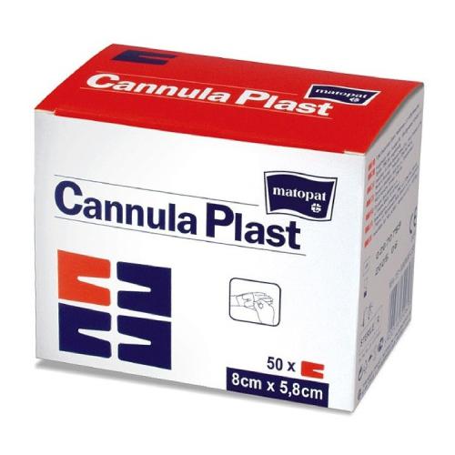 Miniaturka artykułu - Cannula Plast Opatrunek samoprzylepny do kaniul, wł&oacute;kninowy 8x5,8cm