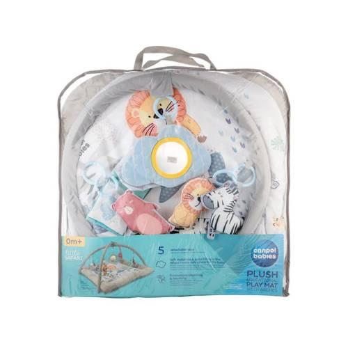Miniaturka artykułu - Canpol Babies Pluszowa mata edukacyjna z pałąkami dla dzieci 0m+ Safari 81/101