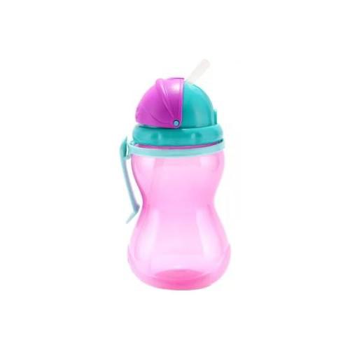 Miniaturka artykułu - CANPOL BABIES Bidon sportowy ze składaną rurką 370ml r&oacute;żowy 12m+ 56/113 
