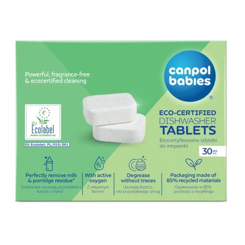 Miniaturka artykułu - Canpol Babies Ekocertyfikowane tabletki do zmywarki, 30 szt.